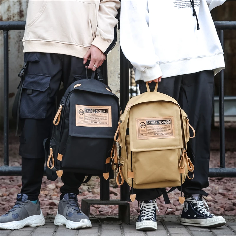 

Retro Street Style Canvas Backpack Male Mochila School Bags for Teenagers Girls Laptop Backpacks Simple Fashion Travel Backpack