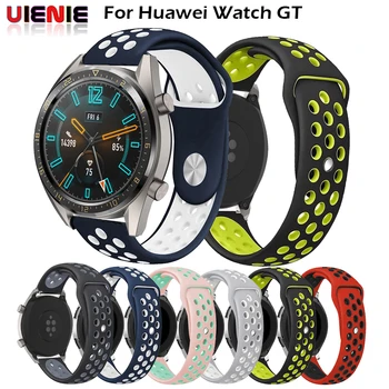 

Double Color Silicone Porous Breathable Watchband Bracelet Wrist Strap Belt for Huawei Watch GT Honor Magic High Quality Strip