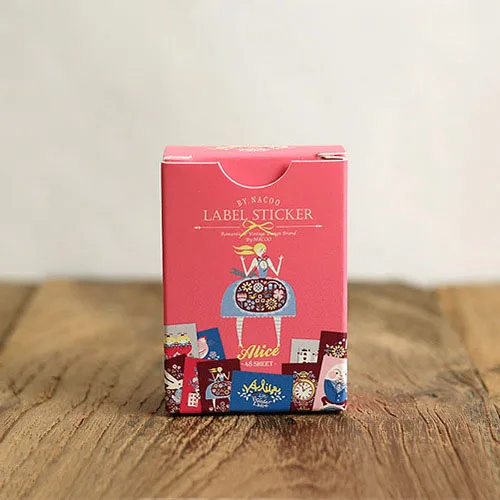 

MQStyle 48Sheets/Pack New Cartoon Creative Sticker Alice In Wonderland Series Tab Scrapbook For DIY Notebook H0092