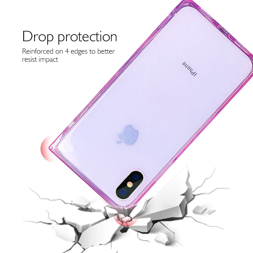 Ascromy-Simple-Square-Phone-Case-For-Appe-iPhone-XS-X-10-8-7-6-6S-Plus-8Plus-Cystal-Soft-TPU-Gel-Silicone-Back-Cover-Coque-Etui (9)