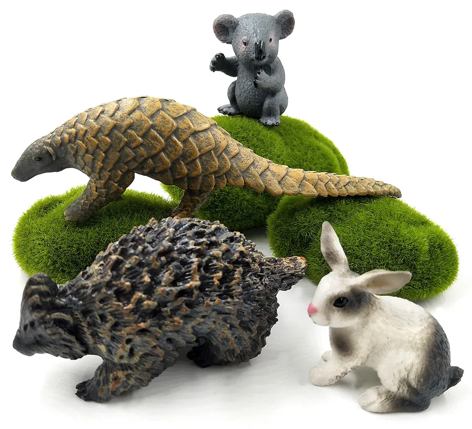Новинка коала панголин кролик Ежик имитация животного модель Фигурка домашний декор миниатюрное украшение для сада в виде Феи аксессуары Игрушка