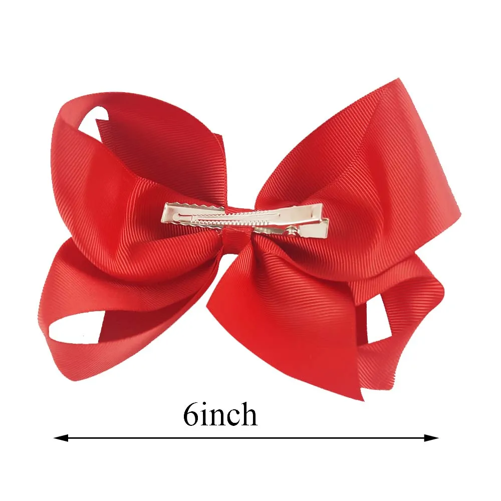 Бант детский из корсажной ленты 6 дюймов 2 шт./лот с зажимами|hair bows|hair bows with clipsset girl |
