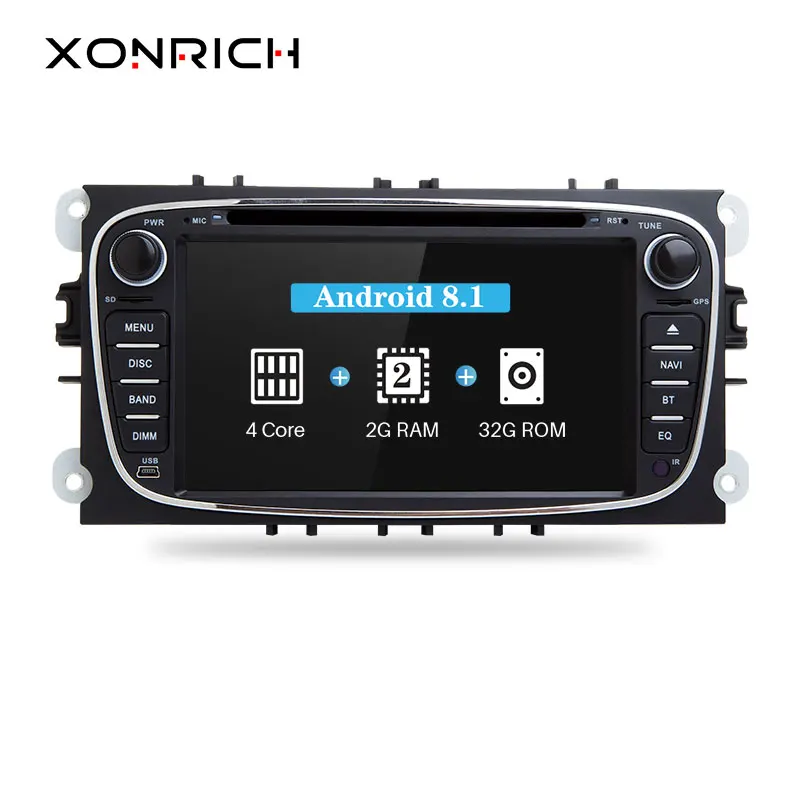 

Xonrich Car Multimedia Player Android 8.1 GPS AutoRadio 2 Din For Ford Focus 2 Mondeo 4 S-Max C-Max Galaxy Kuga Transit Connect