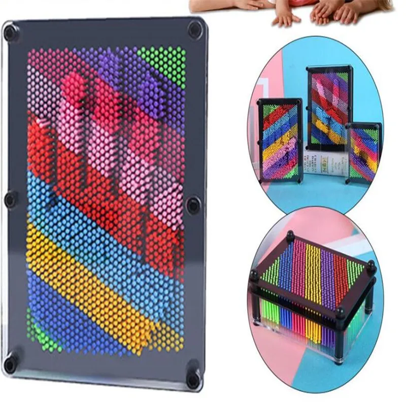Pin Art 3D Скульптура DIY иглы резьба плесень стол игрушки украшения Hogar Maison
