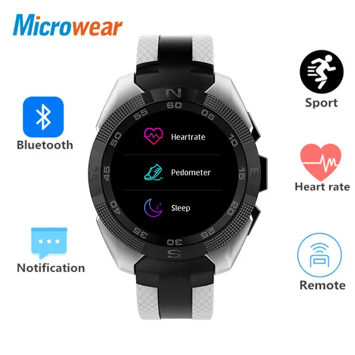 

Microwear L3 Smartwatch Heart Rate Bluetooth 3.0 / 4.0 High Definition IPS Heart Rate Sleep Monitor Call Reminder MTK2502