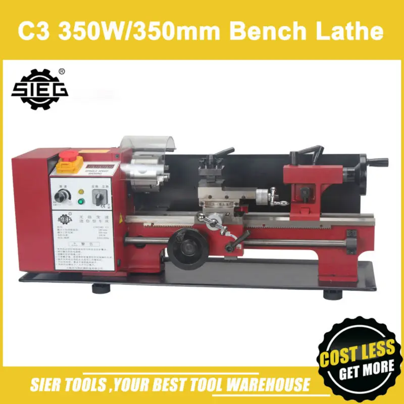 

C3 Mini Lathe/SIEG 350W motor-350mm working length Lathe Machine/DIY Lather with standard accessories