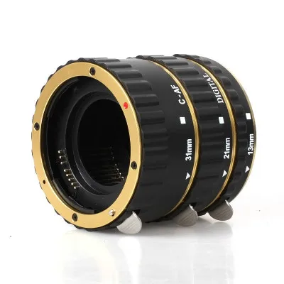 Адаптер объектива Автофокус крупным планом кольцо для Canon золото EOS электронная крупным планом кольцо макросъемки переходное кольцо