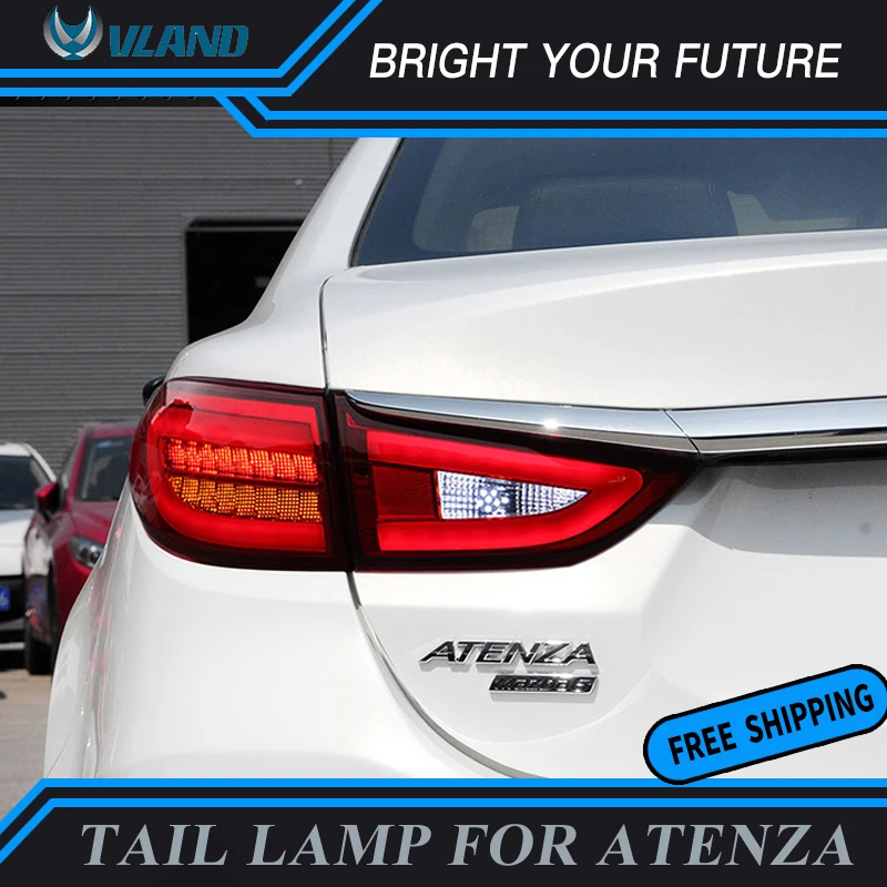 Modified LED Strip Rear Lamps for MAZDA 6 Atenza M6 Tail Light DRL+Brake+Park+Sign Lamp | Автомобили и мотоциклы