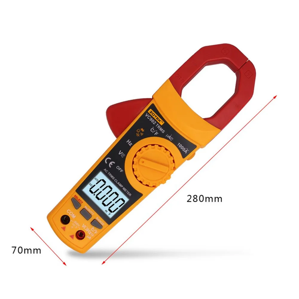 ZOTEK VC902 цифровой клещи 6000 отсчетов точный мультиметр AC DC Ток Напряжение ручка тестера мультиметр измерительный инструмент