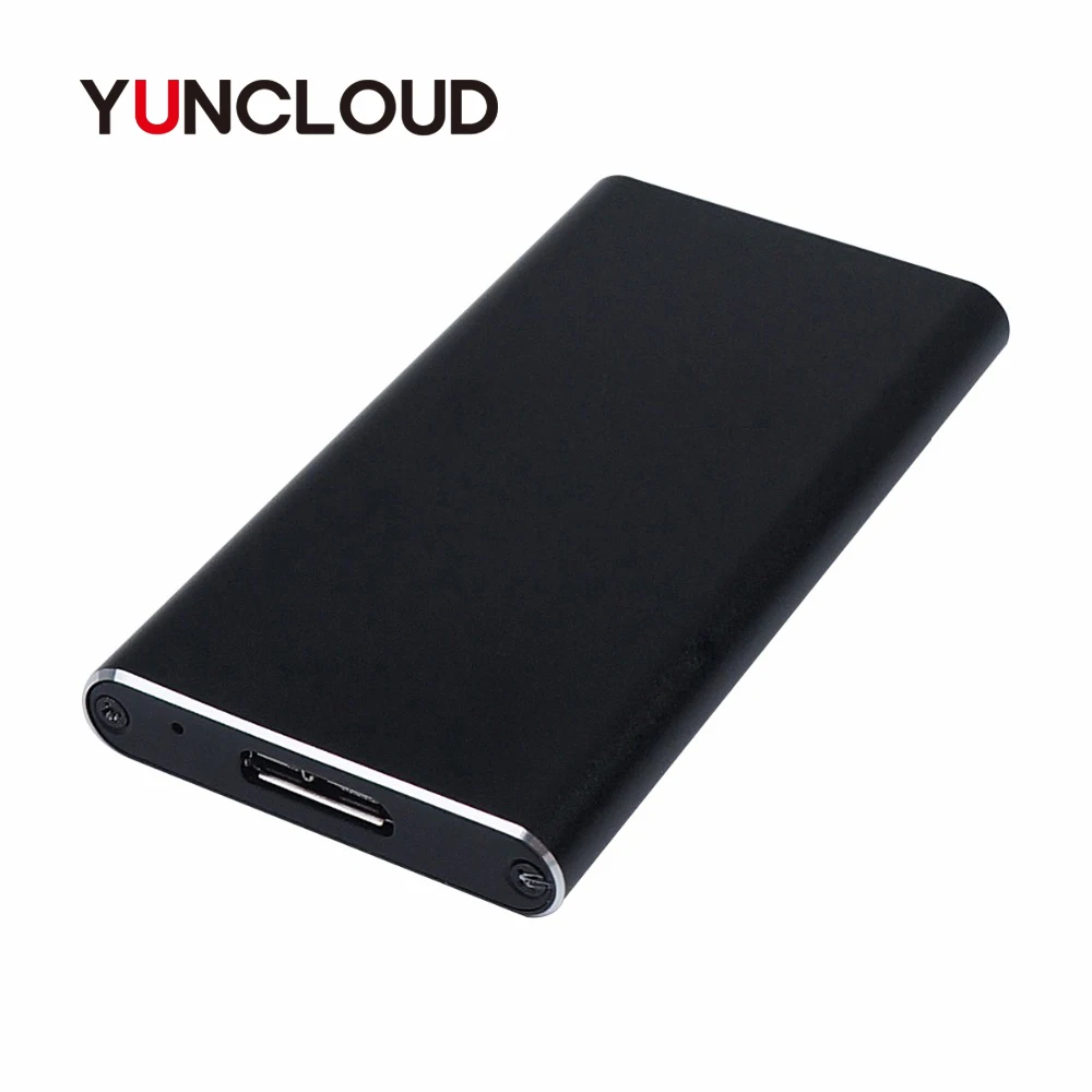 

YUNCLOUD Expansion HDD Drive Disk MSATA to Micro B USB 3.0 External Portable Mobile Box HDD Box USB Hard Disk Drive hdd 2.5 inch