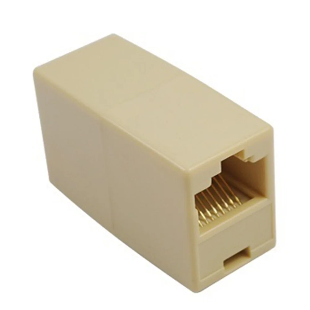 

Promotion! 1 Pcs RJ11 Double Ports Female Plug Telephone Connector Line Splitter Extender Plug Adapter