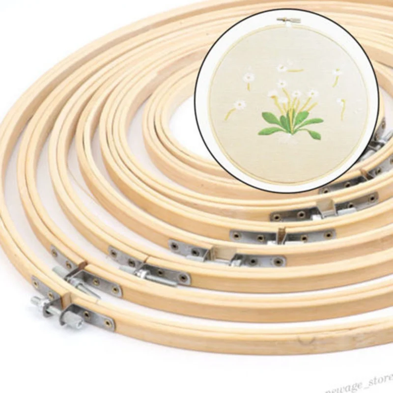 

DIY Tool Ring Circle Round Loop Cross Stitch Hand Needle craft Wood Hand Embroidery Hoop Round Cross Stitch Frame Needle crafts