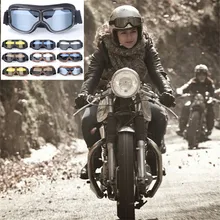 Новейшие винтажные кожаные мотоциклетные очки, складные очки, винтажные мотоциклетные очки, очки Jet Pilot, 4 цвета, солнцезащитные очки