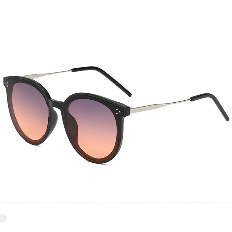INEXHA новые большие круглые солнцезащитные очки в оправе женские солнцезащитные очки Artifact Iuxury дизайнерские ретро солнцезащитные очки различных цветов - Цвет линз: Коричневый