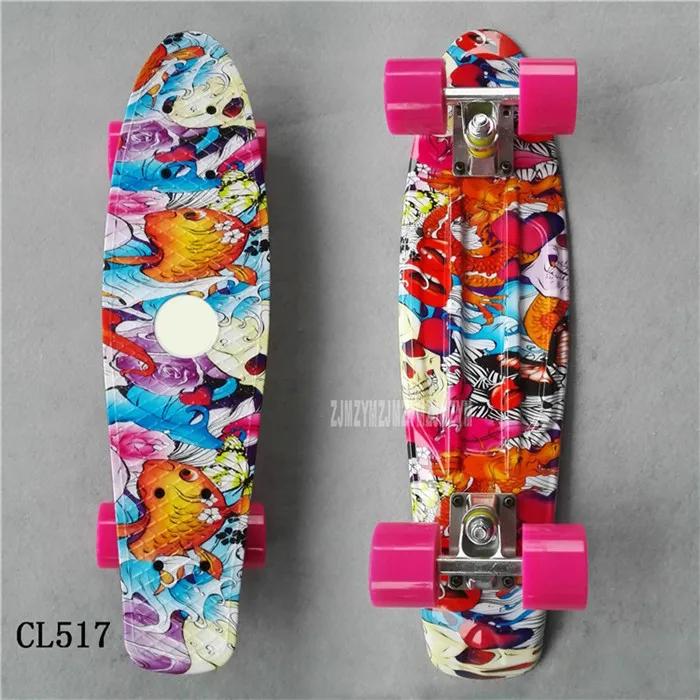 2" дюймовый скейтборд-крейсер мини пластиковая скейт доска Ретро Лонгборд Открытый Взрослый/Дети Графический галактика Звездная печатная скейт - Цвет: CL517