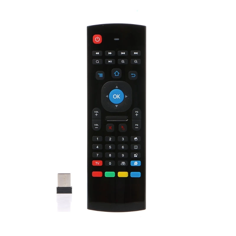 

OOTDTY MX3 2.4G Air Mouse Mini Wireless Keyboard Qwerty Infrared Remote Control No Mic