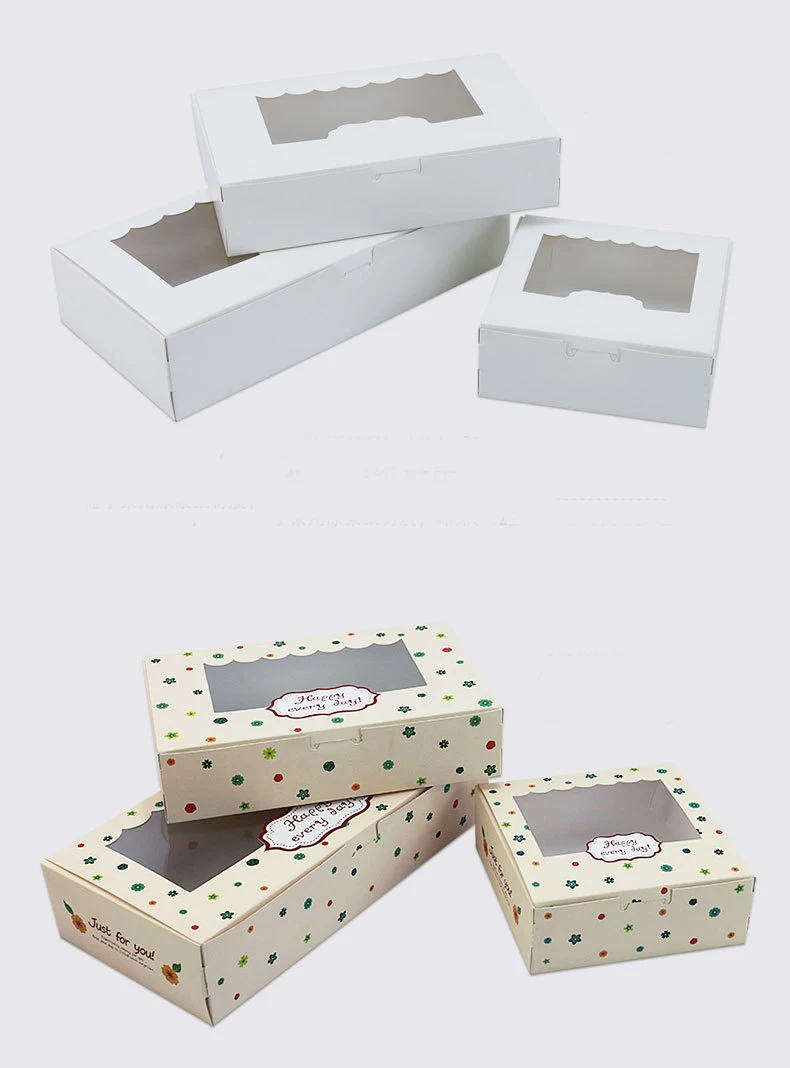 Коробка из крафт-картона, бумажная коробка для ящиков, свадебная белая подарочная упаковочная бумажная коробка для рождественского подарка/лунного торта/конфет
