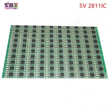 100 шт./упак. DC5V ws2811 IC светодиодный печатной платы WS2811 светодиодный rgb, пиксельный модуль IC 12 мм светодиодный чип для светодиодный прибор приемно-модули