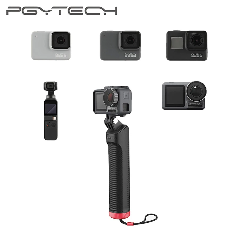 Pgytech For Dji Osmo Action Pocket Selfie Stick Handle Grips Gopro Hero 9 8 7 6 5 Insta360 One X Xiao Yi Sports Camera Sports Camcorder Cases Aliexpress