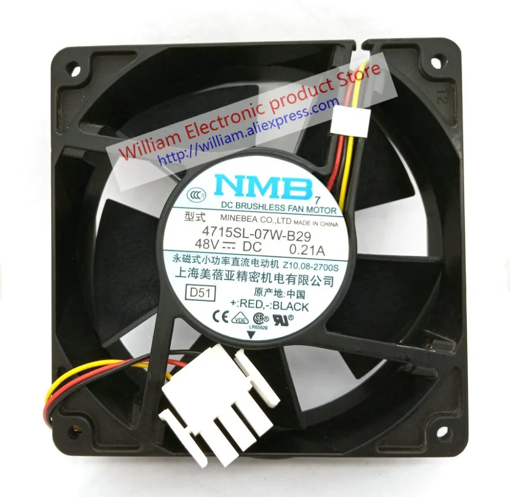 NMB 4715SL-07W-B29 D51 DC48V 0.21A 120x120x38 мм металлический каркас Инвертор Вентилятор охлаждения