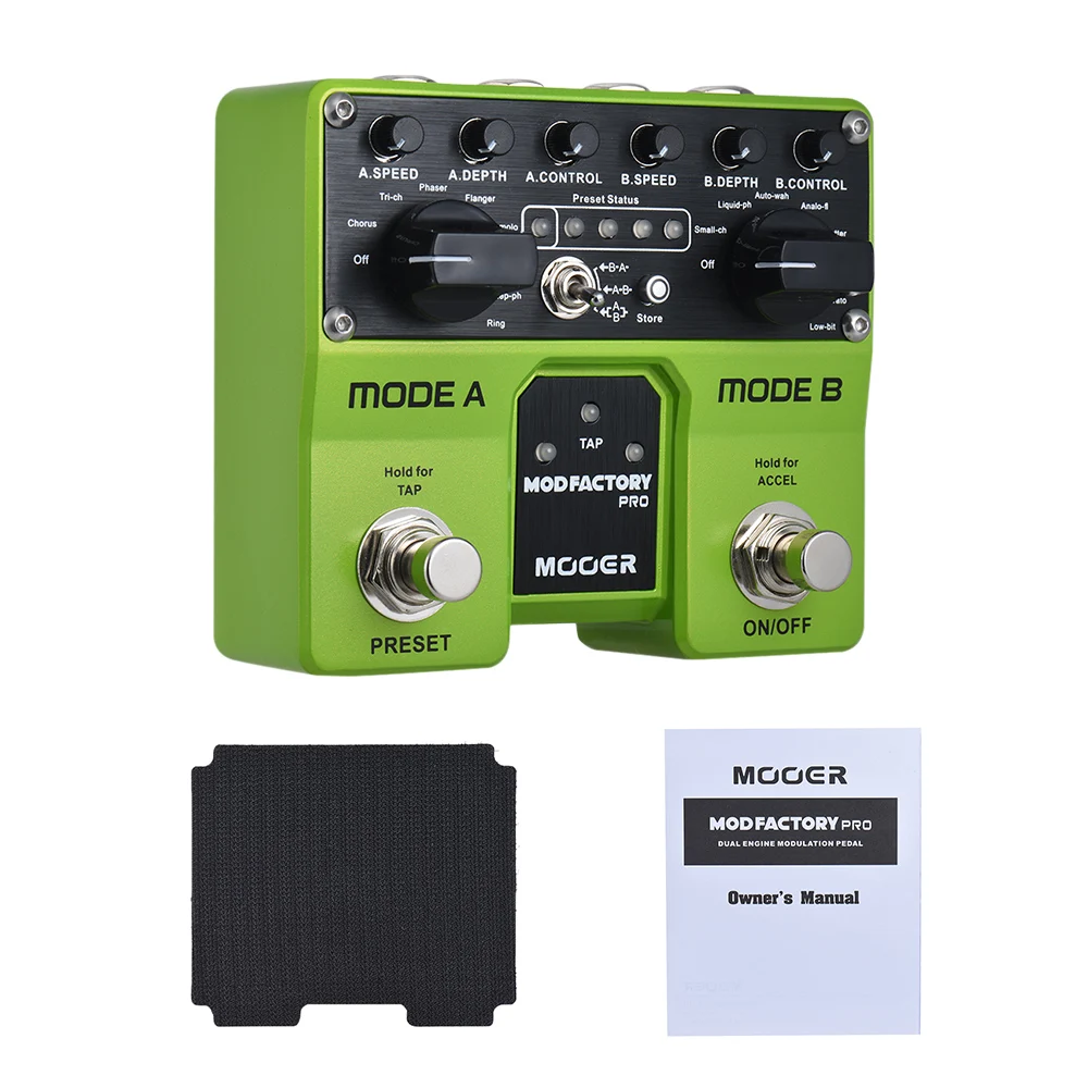MOOER MODFACTORY Pro два модуля модуляция гитарный эффект педаль 16 эффекты модуляции