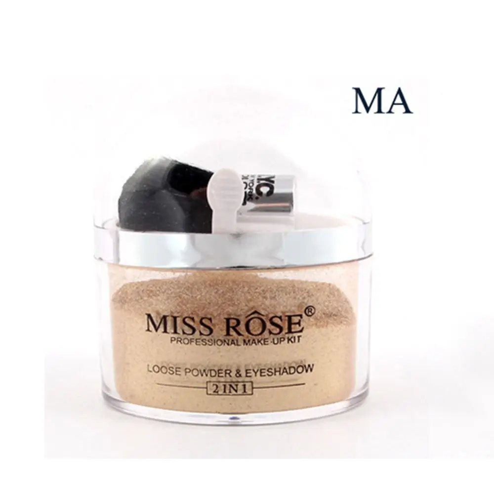 MISS ROSE Highlighter 2 In 1 Single Color Translucent Face Makeup Gold/Silver Waterproof Loose Powder Glitter Cosmetic - Цвет: MA