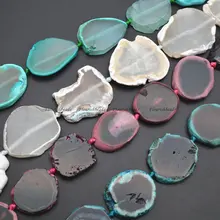 1 прядь гладкая Naturla Агатовая пластина Плоская овальная неправильная форма камня свободные бусины