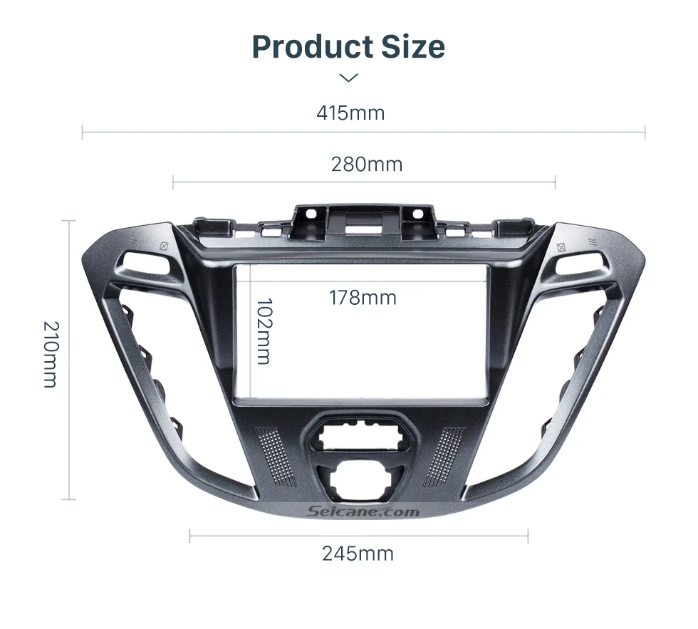 Seicane 2Din автомобильный Радио фасции рамка Крышка отделка комплект приборной панели для Ford Transit Пользовательские 2013