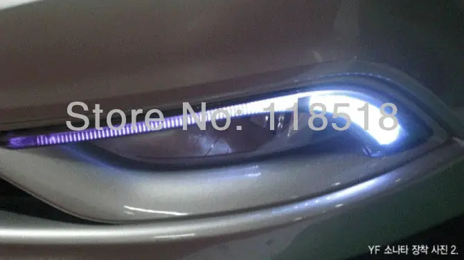 

free shipping,for Hyundai Sonata 8th led drl daytime running light with guide light bar exact replacement consistent