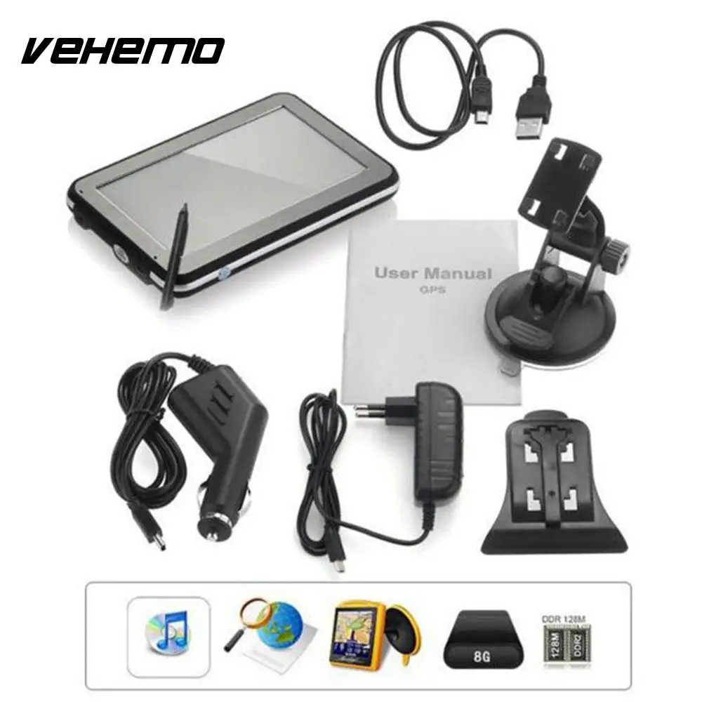  Vehemo FM GPS Navigator Auto Navigator Recorder Fahrzeug GPS Navigator Multifunktionale Tragbare Ob