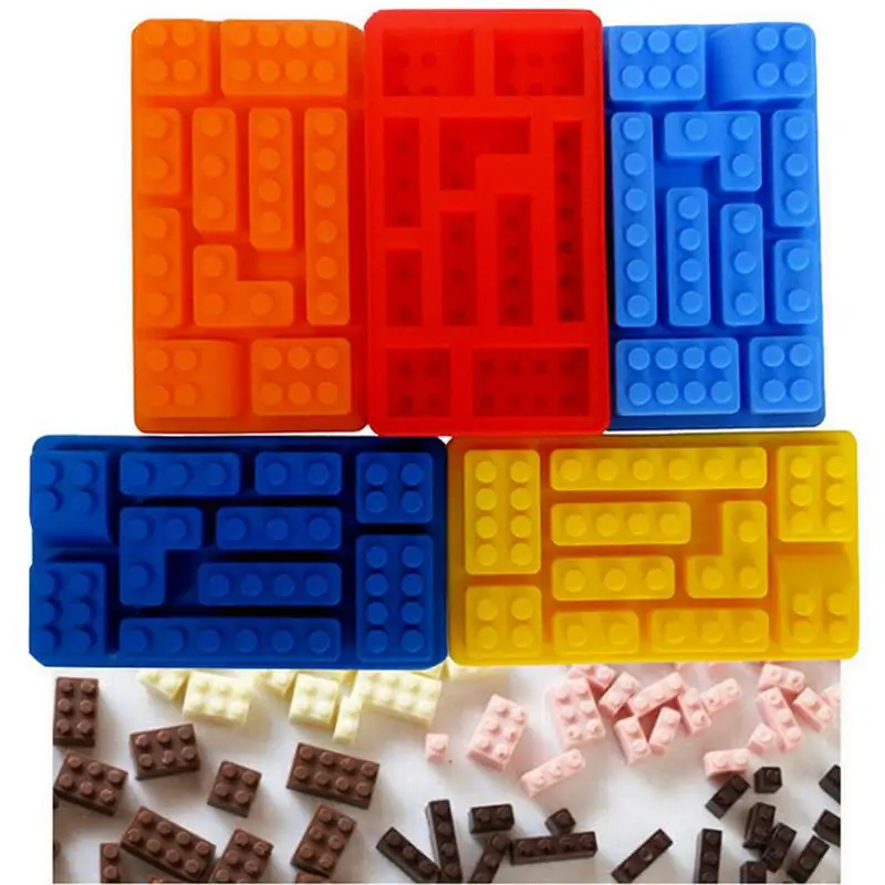 

Square Block Toy Bricks Shape Silicone Chocolate Mold Ice Cube Cake Mold Model Ice Grid Mold DIY Decorative Cake Mold