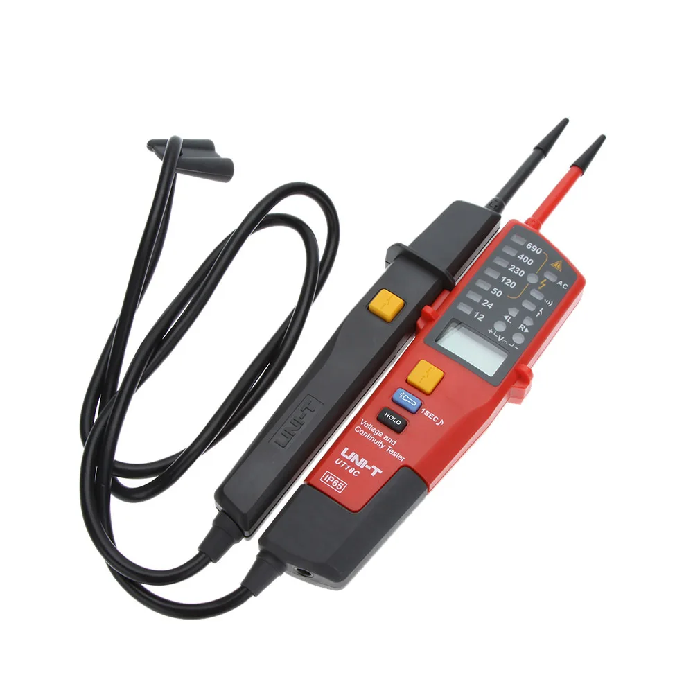 

UNI-T UT18C Multi-function Voltage Tester Pen Voltimetro With LED Indication Date Hold RCD Test No Battery Detection Voltmeter