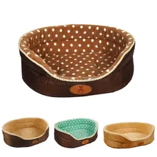 Двусторонний доступный всесезонный большой размер очень большая собака кровать Дом Диван Питомник мягкий флисовый, для питомца собака кошка теплая кровать s-xl