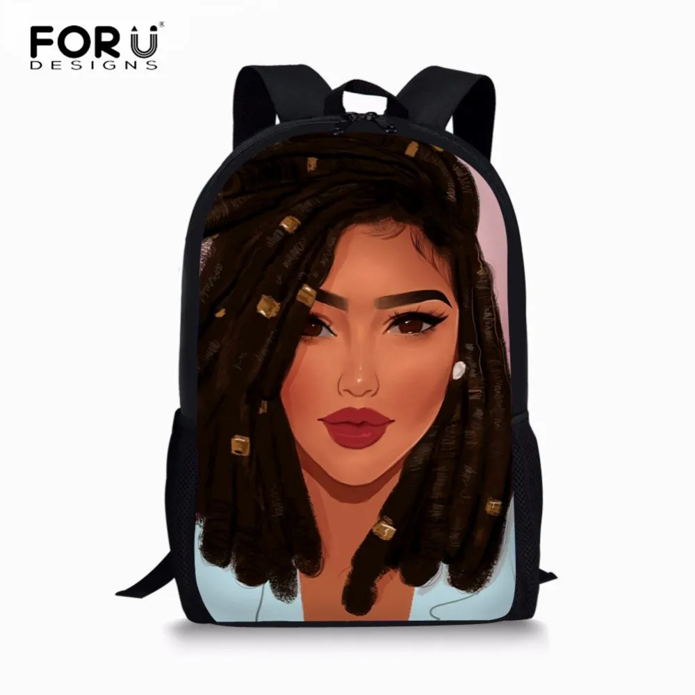 FORUDESIGNS/Для девочек Школьный рюкзак в виде животных африканском стиле черного