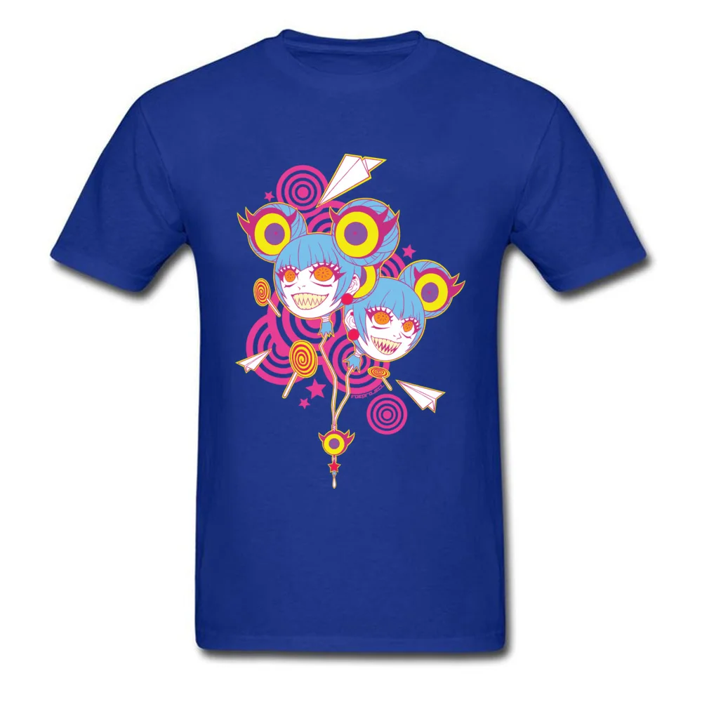 100% Cotton Men's Short Sleeve Kawaii Karnival T Shirts Europe Tees 2018 Discount Design Crewneck Tops T Shirt Kawaii Karnival blue
