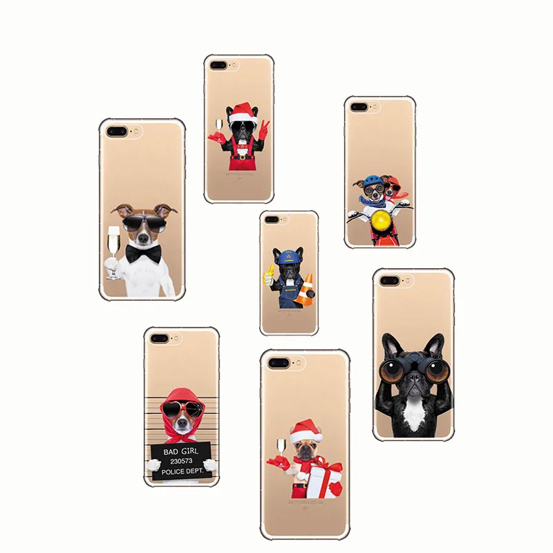 

Soft silica gel shell Animal Cute Pug Dog Pattern Design Soft Silicon Phone Cases Cover for SE IPhone 6 6S 5S X 7 8 Plus XS