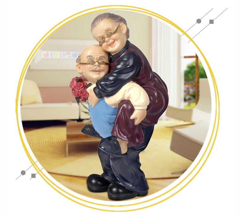 Europa criativa Avós Figurinhas Modelo Casal Amor