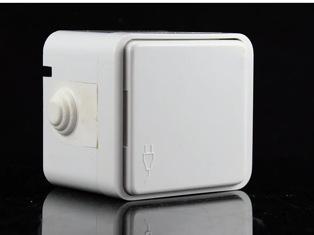 e brilhante, tampa exterior, soquete de parede, nível, 16A, 250V