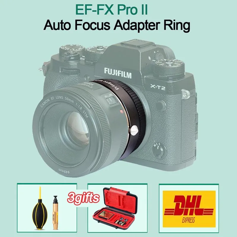 

Fringer EF-FX PRO II Auto Focus Adapter to Fujifilm Mount for Canon EF Lens Compatible FOR Fujifilm X-E EF-FX2 PRO X-H X-T X-PRO