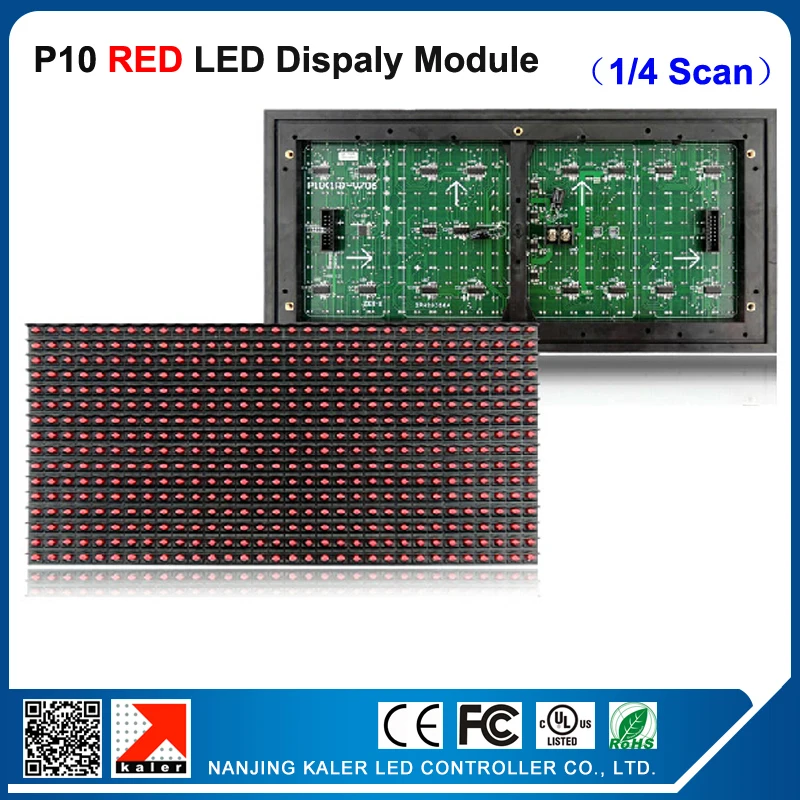 

TEEHO Red Scrolling LED Panel Display 32*16Pixels Billboard Advertising Message Board Programmable Led Sign Module Waterproof