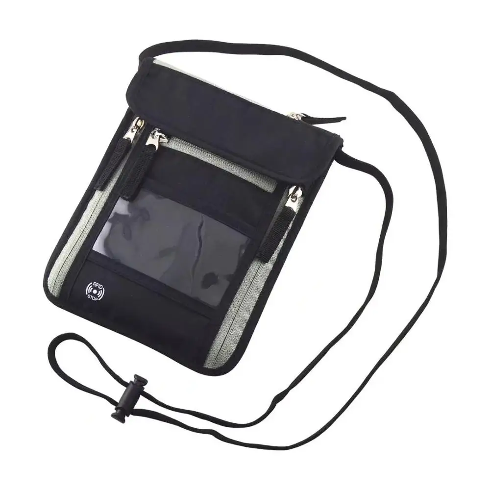 Универсальный карман для документов FULAIKATE для iPhone 6S Plus/7 Plus, сумка на плечо для документов, карт, поясная сумка - Цвет: Black