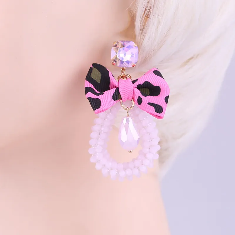 Drop Earrings For Woman Pink
