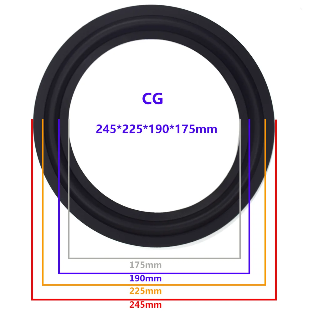 10 дюймов резиновый объемный динамик ремонтная Подвеска Diy громкий динамик сабвуфер запасные части складные края запасные части - Цвет: CG