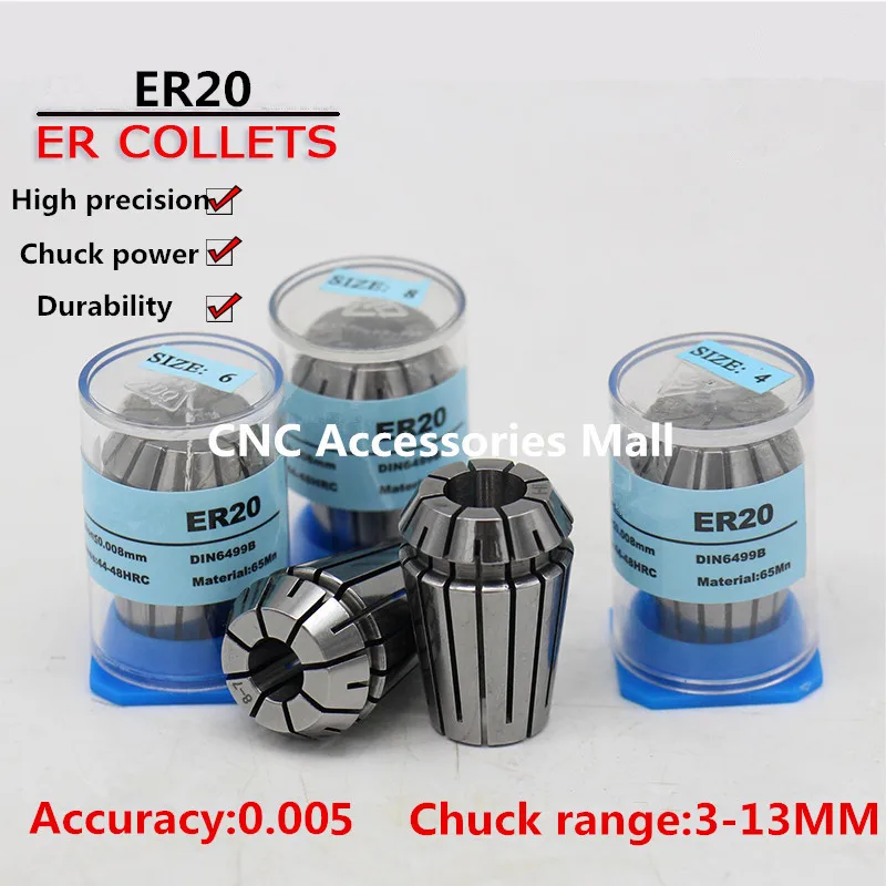 

ER20 high precision 0.005mm Spring Collet chuck For CNC Engraving Milling