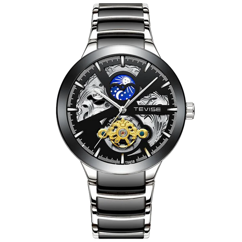 Роскошные мужские часы из нержавеющей стали, высококачественные автоматические механические часы, мужские наручные часы, деловые наручные часы