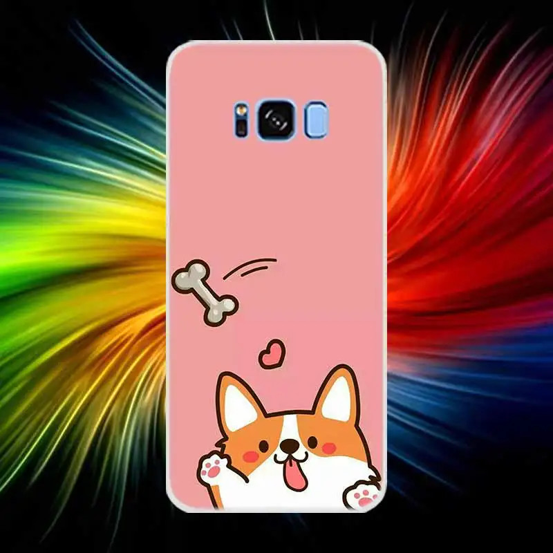 Милые Косплей shiba корги собака силиконовый чехол Обложка для samsung Galaxy S10 плюс S8 S9 плюс S7 S6Edge S5 Примечание 10 8 9 телефон S10 E S9 S8 S7 S6 - Цвет: design 11