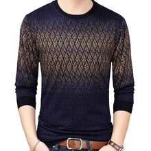 Argyle пуловер и свитер для мужчин повседневные осенние свитера для мужчин тонкий o-образный вырез хлопок трикотаж мужской пуловер, свитер плюс размер 3XL