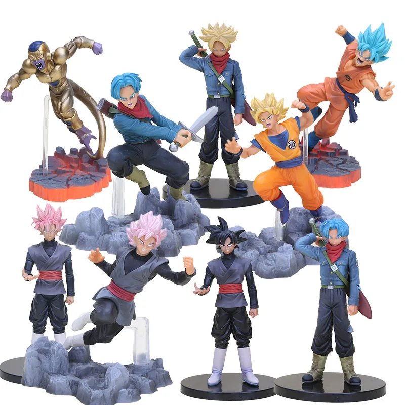 Dragonball Z trunks Son Goku black pink hair blue hair Super Saiyan