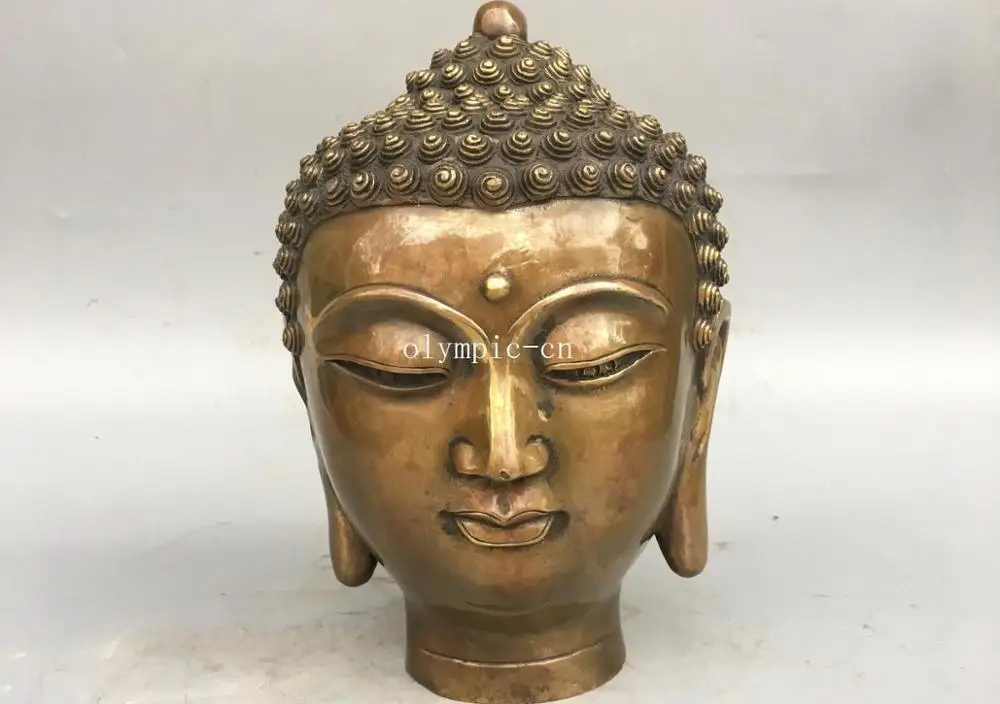 12 дюймов медная латунная буддистская статуя Будды Vairochana tathagata Sakyamuni|Статуи и