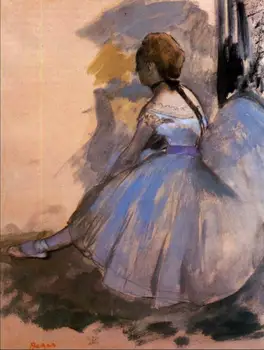 

High quality Oil painting Canvas Reproductions Dancer Seated (study) (1872) By Edgar Degas hand painted